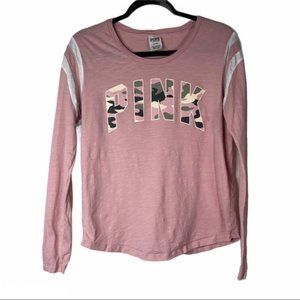 Pink Victoria’s Secret Camo and Pink Top Medium
